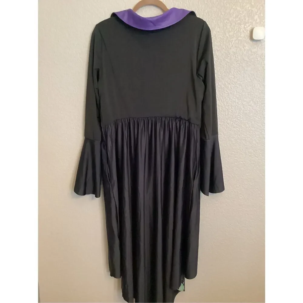 Hot Topic Disney Villains Maleficent Hi-Lo Skater Dress Costume sz 10 M